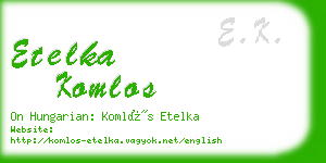 etelka komlos business card